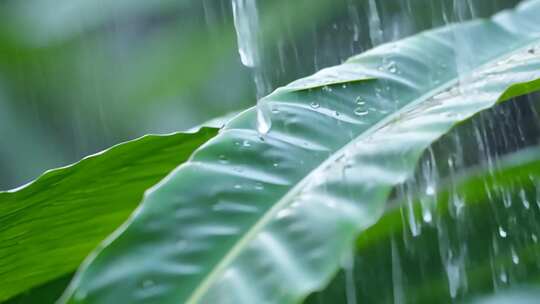 雨打芭蕉叶