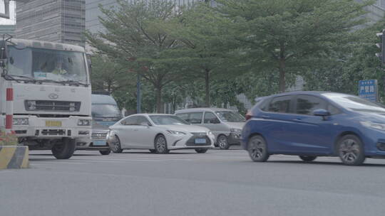 马路车流川流不息 视频素材模板下载