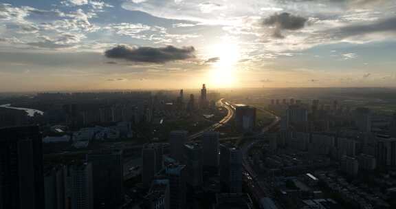 上海 花桥航拍城市