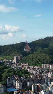 竖版视频梧州白云山风景区四恩禅寺