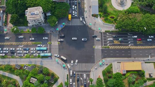 城市十字路口延时景观