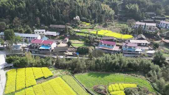 航拍美丽乡村民居住宅