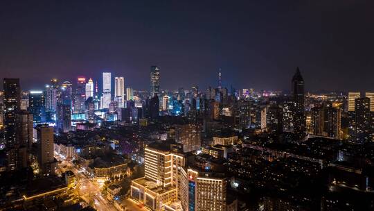 南京夜景航拍延时视频素材模板下载