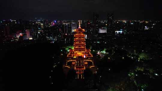 佛山魁星夜景航拍