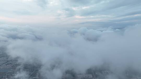 云雾缭绕洛阳城市云海中轴线宣传片