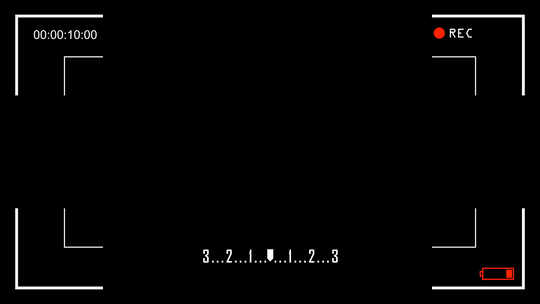 线条元素摄像机录制取景框界面动画素材