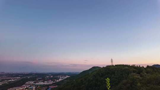 俯瞰北京百望山晚霞