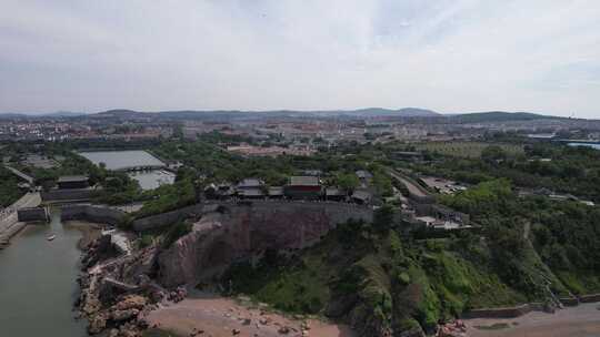 山东蓬莱阁5A景区航拍