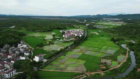 航拍乡村田园农业种植基地春耕视频素材模板下载