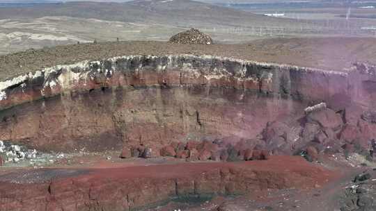 乌兰哈达火山烟雾航拍