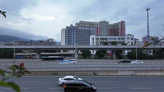 深圳地铁布吉交通车流延时