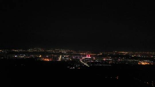 泉州市区夜景航拍500米高空泉州城市大景