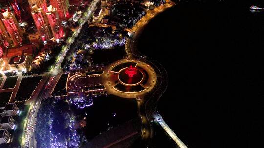 青岛五四广场五月的风夜景