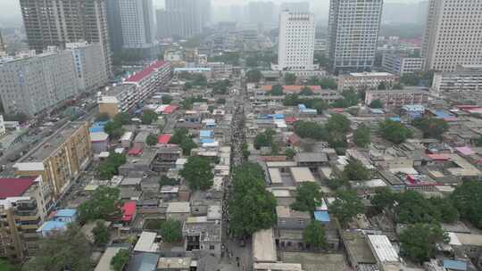 航拍河北邯郸回车巷历史文化街区