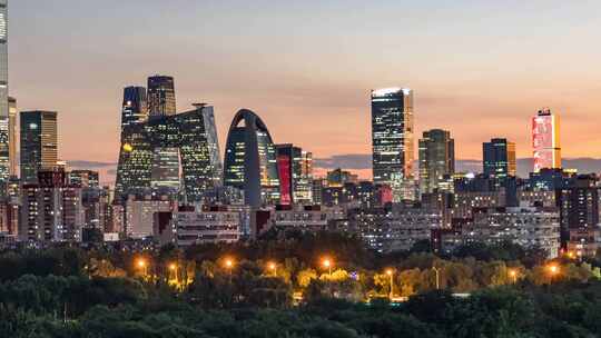 北京国贸城市天际线夜景