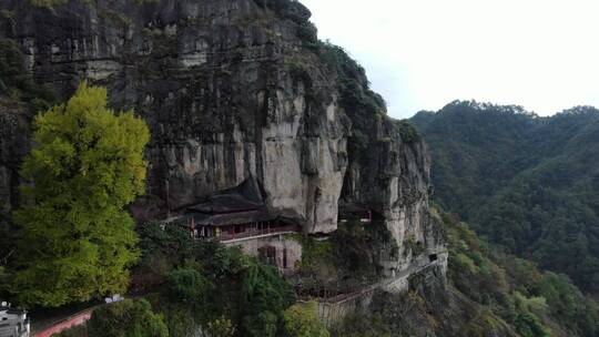 航拍浙江建德大慈岩景区