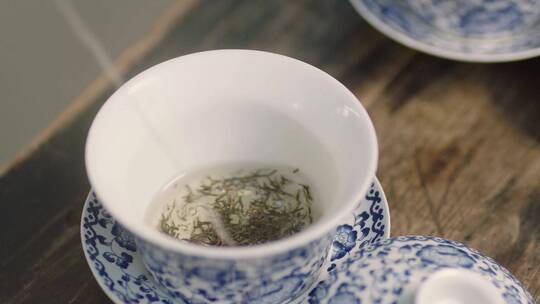 茶道茶文化盖碗茶泡茶煮茶视频素材模板下载