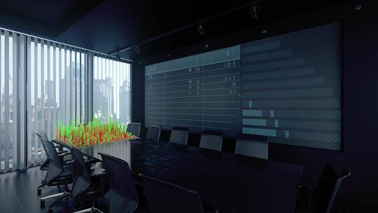 互联网企业办公室科技工作镜头