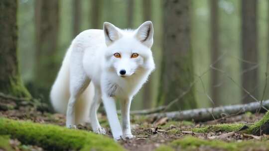 白狐狸野生动物世界国家保护大自然