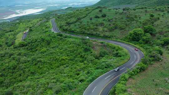 航拍盘山公路