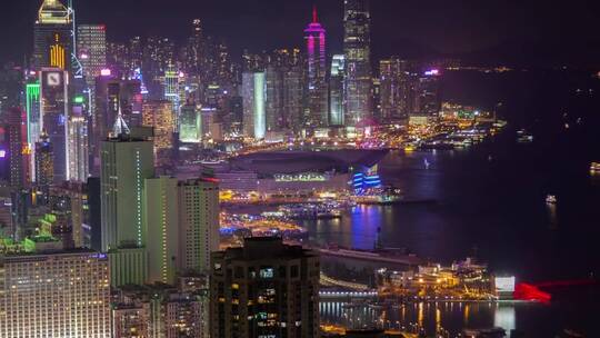 香港城市的夜间时差