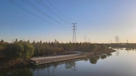 南水北调水流及沿河线路高架电线线路