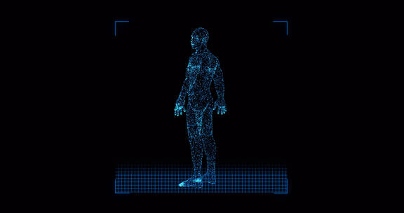 大数据数据云蓝色科技数据人体扫描文件夹