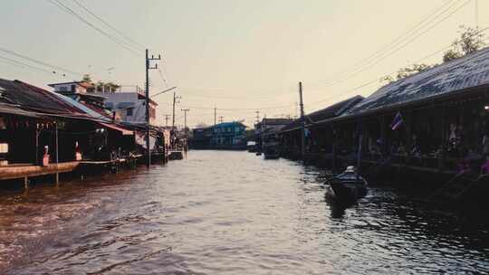 水上市场，船，市场，河