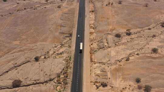 道路，沙漠，驾驶，卡车