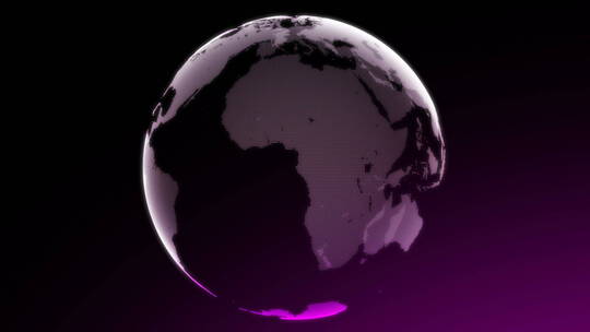 紫色地球全息图