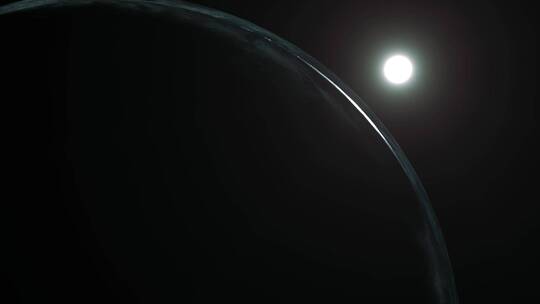 黑暗宇宙抽象月亮满月围绕地球旋转动态视频视频素材模板下载