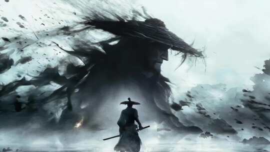 合集-水墨风武士战斗场景
