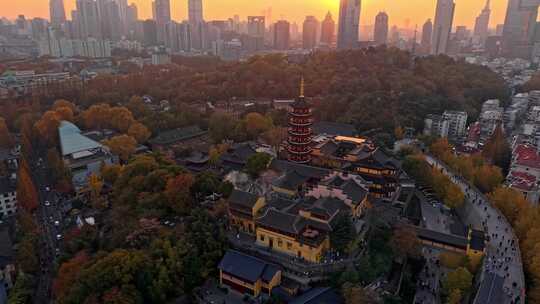 南京鸡鸣寺秋景航拍