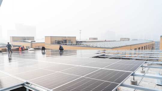 新能源分布式太阳能光伏发电站面板安装