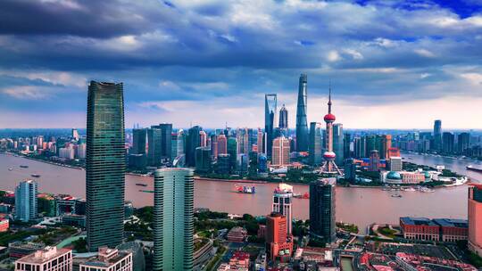 上海市城市风光航拍