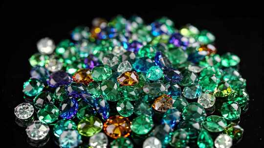 多彩宝石微距特写素材
