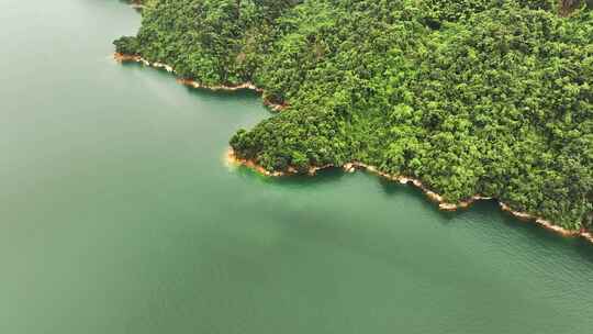 航拍郴州东江湖水库 战略水资源保护地