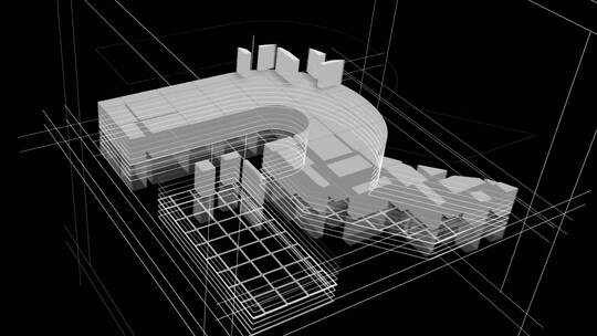建筑师3D草图构建logo片头片尾演绎AE模板