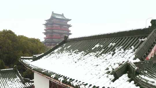 南昌滕王阁新春下雪15