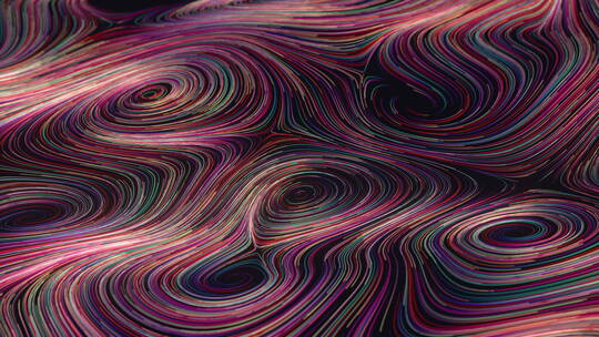 紫色创意螺旋线条 3D渲染