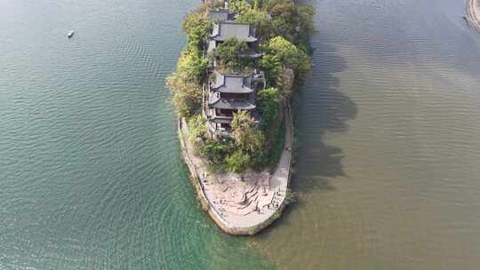 航拍衡阳石鼓书院4A景区