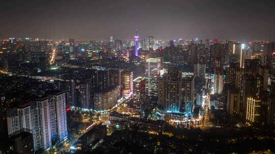 成都市成华区建设路夜景