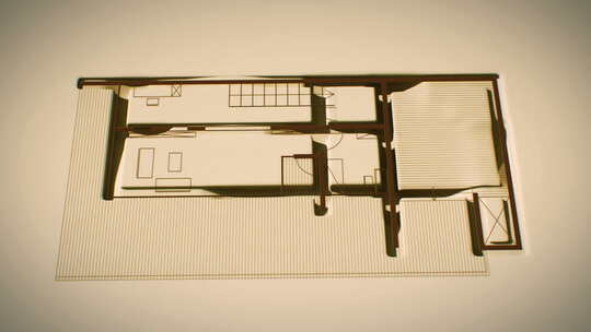 绘制建筑物。从头开始的房屋建造过程方案。