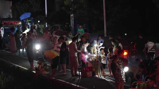 夜市人流视频素材模板下载