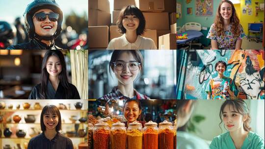 百人千人万人笑容微笑(前136S为快速预览)