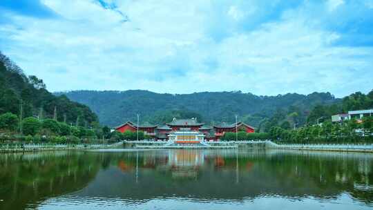 长沙谷山宝宁寺山水风景延时