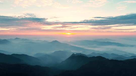 森林航拍大气山峰山川云海山脉壮丽山河风光