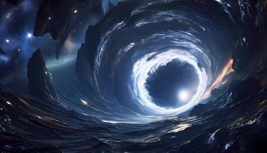 虚拟科技时光黑洞隧道穿梭4K