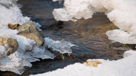 河流冰雪融化水水滴水源水资源视频素材模板下载