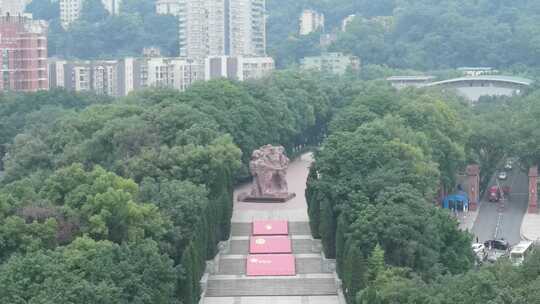 重庆红岩魂广场航拍